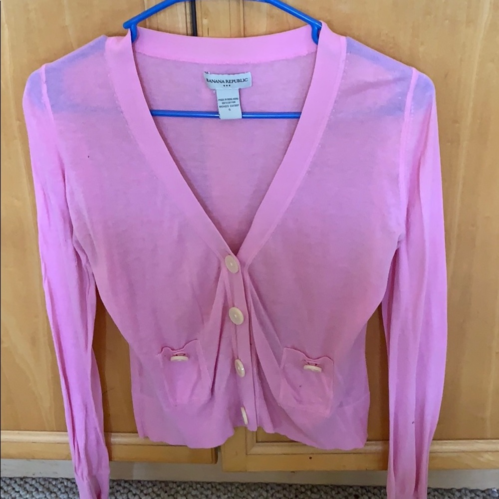 100%cotton pink cardigan